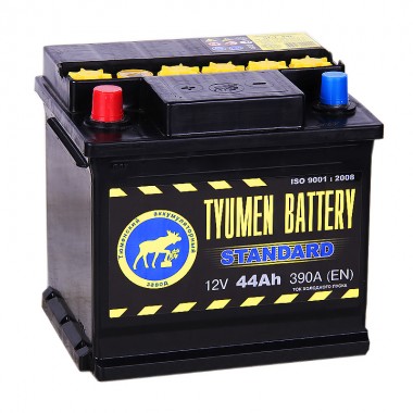 Автомобильный аккумулятор Tyumen Battery Standard 44 Ач прям. пол. 390A (207x175x190)