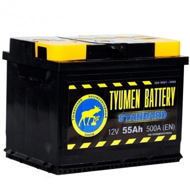Автомобильный аккумулятор Tyumen Battery Standard 55 Ач прям. пол. 525A (242x175x190)