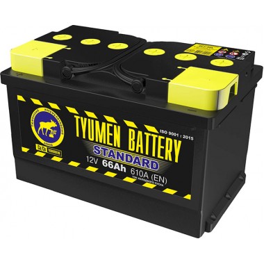 Автомобильный аккумулятор Tyumen Battery Standard 66 Ач прям. пол. 580A (278x175x175)