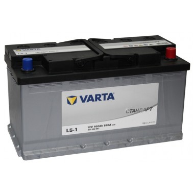 Автомобильный аккумулятор VARTA Стандарт 100 Ач 820А обр. пол. (353x175x190) 6СТ-100.0 L5-1