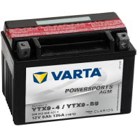 VARTA Powersports AGM YTX9-4/YTX9-BS 12V 8Ah 135А (152x88x106) прямая пол. 508 012 008, сухозар.