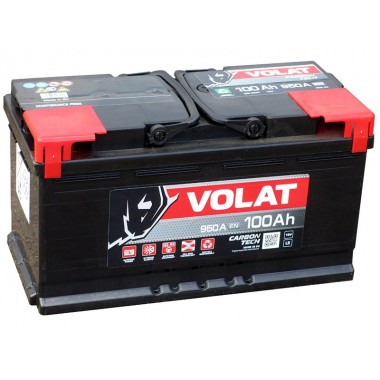 Автомобильный аккумулятор Volat 100L (950A 353x175x190)