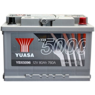 Автомобильный аккумулятор YUASA YBX5100 75 Ач 710А обр. пол. (278x175x175)