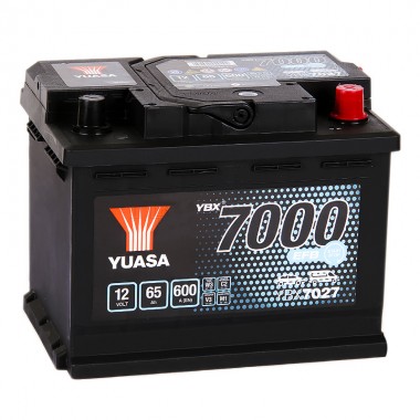 Автомобильный аккумулятор YUASA YBX7027 65 Ач 600А обр. пол. (242x175x190) EFB