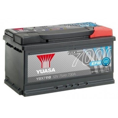 Автомобильный аккумулятор YUASA YBX7110 75 Ач 730А обр. пол. (315x175x175) EFB