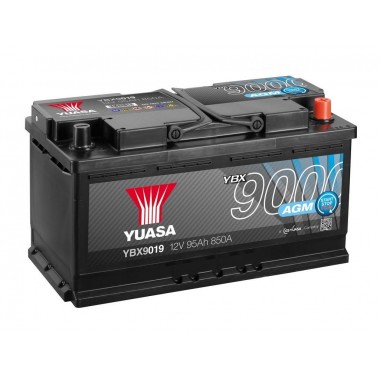 Автомобильный аккумулятор YUASA YBX9019 95 Ач 850А обр. пол. (353x175x190) AGM