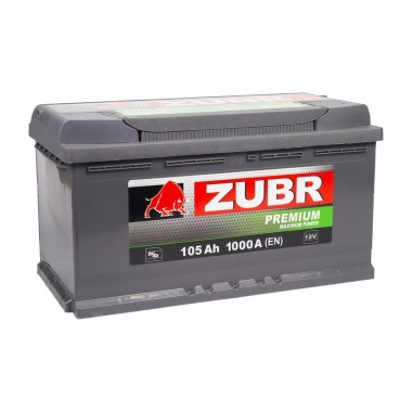 Автомобильный аккумулятор ZUBR Premium 105R 1000A (353x175x190)
