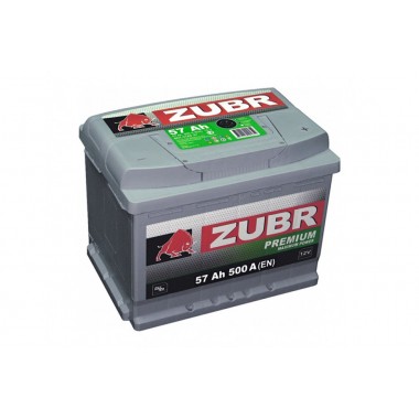 Автомобильный аккумулятор ZUBR Premium 57L 500A (242x175x190)