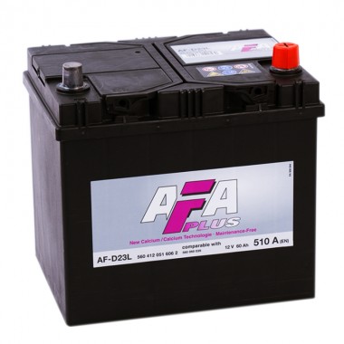Автомобильный аккумулятор AFA Plus 60 Ач 510A обр. пол. (232x173x225) AF-D23L