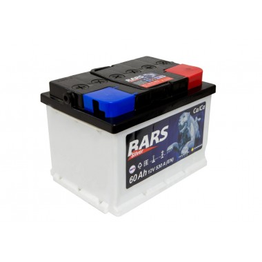 Автомобильный аккумулятор BARS 6СТ-60 АПЗ о.п. L2B 60Ач 530A (242x175x175) низкий
