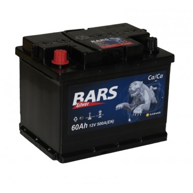 Автомобильный аккумулятор BARS 6СТ-60 АПЗ п.п. 60Ач 530A (242x175x190)