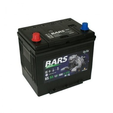 Автомобильный аккумулятор BARS Asia 6СТ-65 VL АПЗ п.п 75D23R 65Ач 560A (232x173x225)