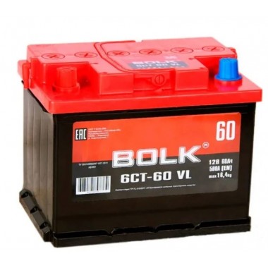 Автомобильный аккумулятор BOLK 60L 500A 242x175x190 AB601