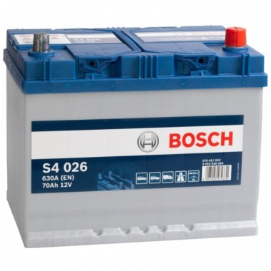 Автомобильный аккумулятор Bosch S4 026 70R 630A 261x175x220