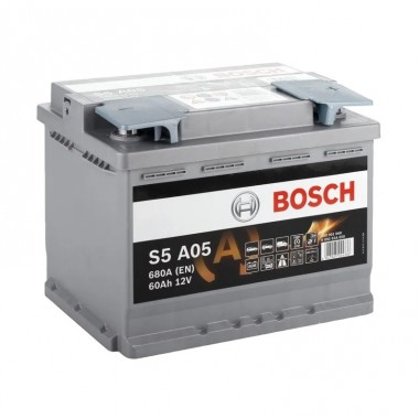 Автомобильный аккумулятор Bosch S5 A05 AGM 60R 680A 242x175x190 Start-Stop