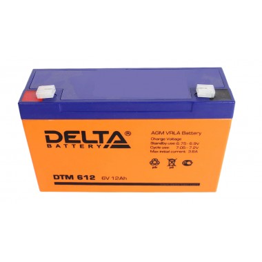 Аккумуляторная батарея Delta DTM 612, 6V 12Ah (151x50x94)