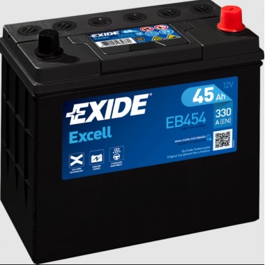 Автомобильный аккумулятор Exide Excell 45R (300A 238x129x227) EB454