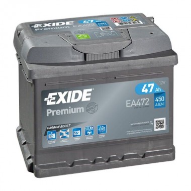 Автомобильный аккумулятор Exide Premium 47R 450A 207x175x175 EA472