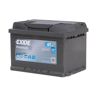 Автомобильный аккумулятор Exide Premium 61R (600А 242х175х175) EA612