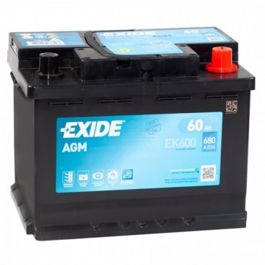 Автомобильный аккумулятор Exide Start-Stop AGM 60R (680А 242x175x190) EK600