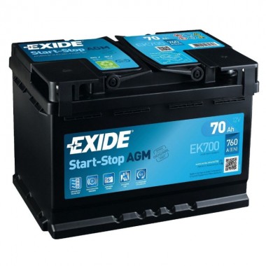 Автомобильный аккумулятор Exide Start-Stop AGM 70R (760А 278x175x190) EK700