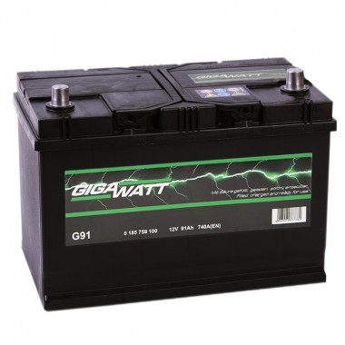 Автомобильный аккумулятор Gigawatt 91L 740A (306x173x225) G31L