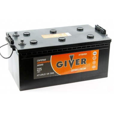 Грузовой аккумулятор Giver 225 евро (1500A 518x273x240)