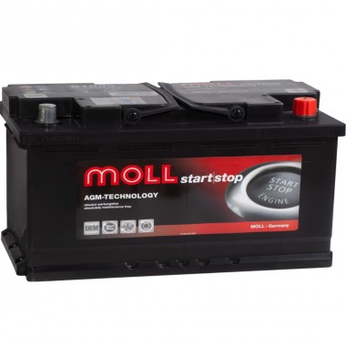 Автомобильный аккумулятор Moll AGM 105R Start-Stop 900A 393x175x190