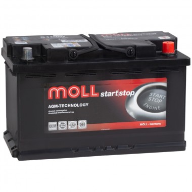 Автомобильный аккумулятор Moll AGM 80R Start-Stop 800A 315x175x190