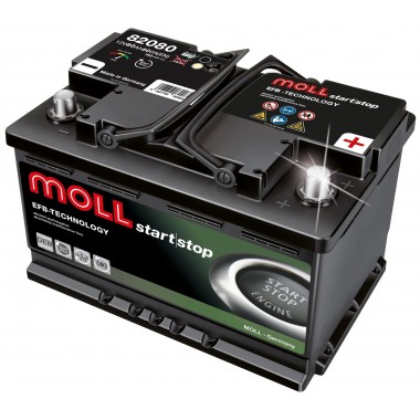 Автомобильный аккумулятор Moll EFB 80R Start-Stop 800A 315x175x190
