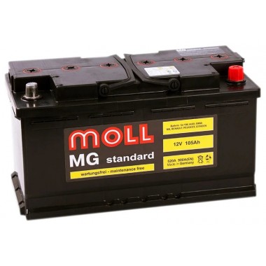 Автомобильный аккумулятор Moll MG Standard 105L 900A 353x175x190