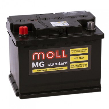 Автомобильный аккумулятор Moll MG Standard 60L 540A 242x175x190