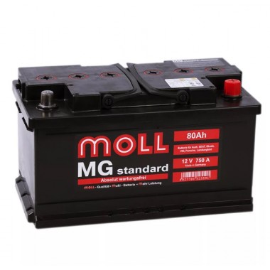 Автомобильный аккумулятор Moll MG Standard 80 SR 750A 315x175x175