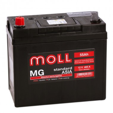 Автомобильный аккумулятор Moll MG Standard Asia 65B24LS (55R 485A 229x120x220)