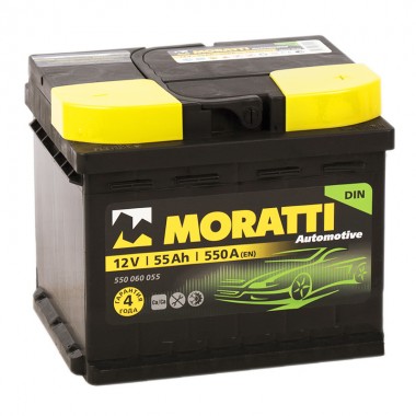 Автомобильный аккумулятор Moratti 55R низкий 550А 207х175х175