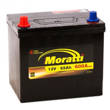 Автомобильный аккумулятор Moratti Asia 65L 600А 232x173x225 D23R