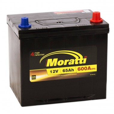 Автомобильный аккумулятор Moratti Asia 65R 600А 232x173x225 D23L