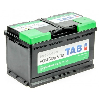 Автомобильный аккумулятор Tab AGM Stop-n-Go 80R (800A 315x175x190) 213080
