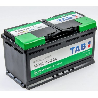 Автомобильный аккумулятор Tab AGM Stop-n-Go 95R (850A 353x175x190) 213090