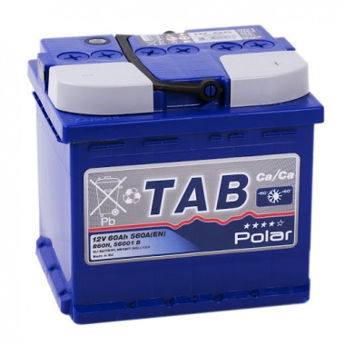 Автомобильный аккумулятор Tab Polar 60R кубик (560A 207x175x190) 121260 56001