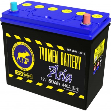 Автомобильный аккумулятор Tyumen Battery Asia 45 Ач обр. пол. 400A (238x129x227)