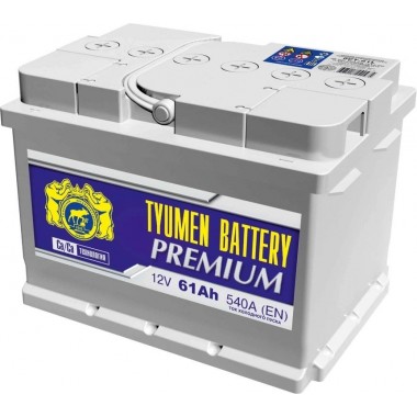 Автомобильный аккумулятор Tyumen Battery Premium 61 Ач прям. пол. низкий 540A (242x175x175)