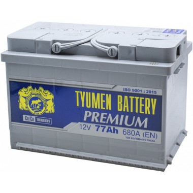 Автомобильный аккумулятор Tyumen Battery Premium 77 Ач прям. пол. 670A (278x175x190)