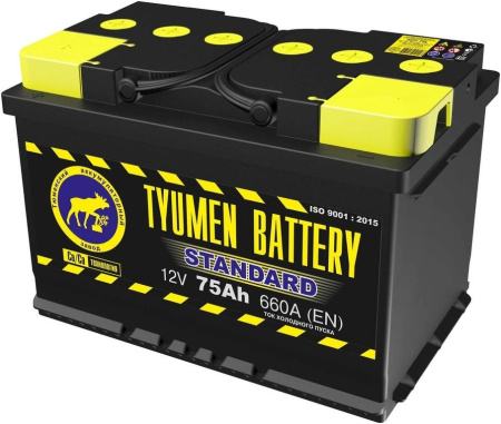 Tyumen Battery Standard 75 Ач обр. пол. 660A (278x175x190)