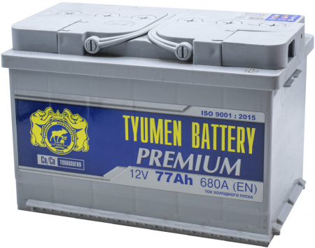 Tyumen Battery Premium 77 Ач обр. пол. 670A (278x175x190)