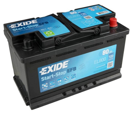 Exide Start-Stop EFB 80R (720А 315x175x190) EL800