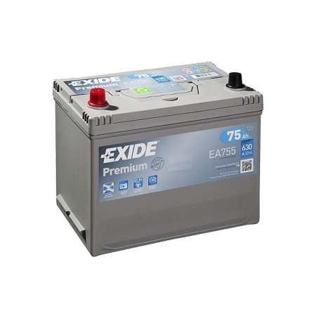 Exide Premium 75L (630А 261x173x225) EA755