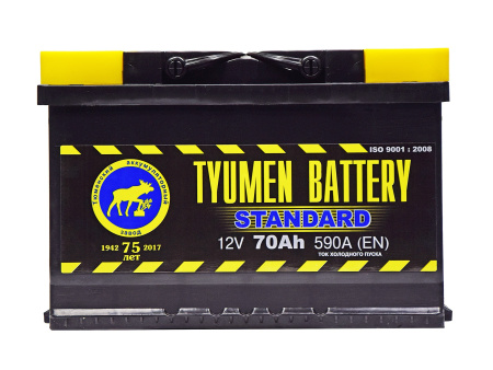 Tyumen Battery Standard 70 Ач обр. пол. 630A (278x175x190)