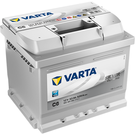 Varta Silver Dynamic C6 52R 520A 207x175x175