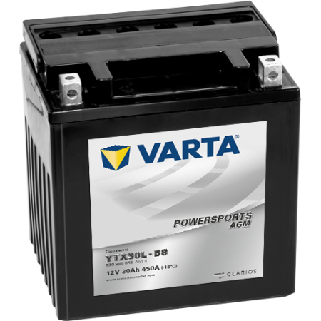 VARTA Powersports AGM YTX30L-BS 12V 30Ah 450А (166x127x175) обр. пол. 530 905 045, сухозар.